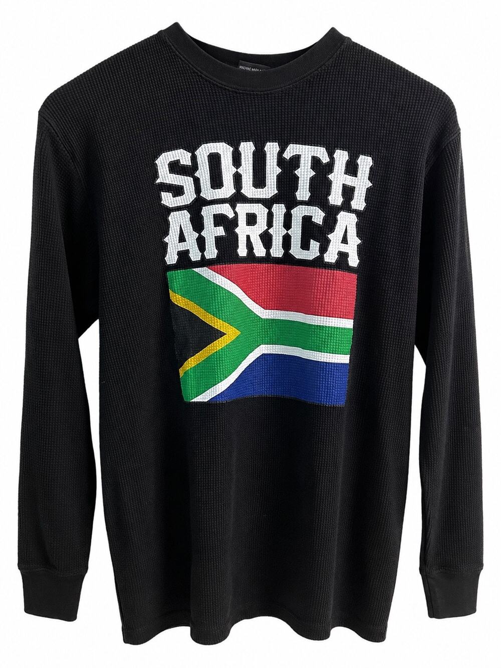 Gemrock South Africa Flag Thermal Shirt Men's 2XL Black Long Sleeve